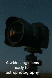 A wide-angle lens ready for astrophotography.