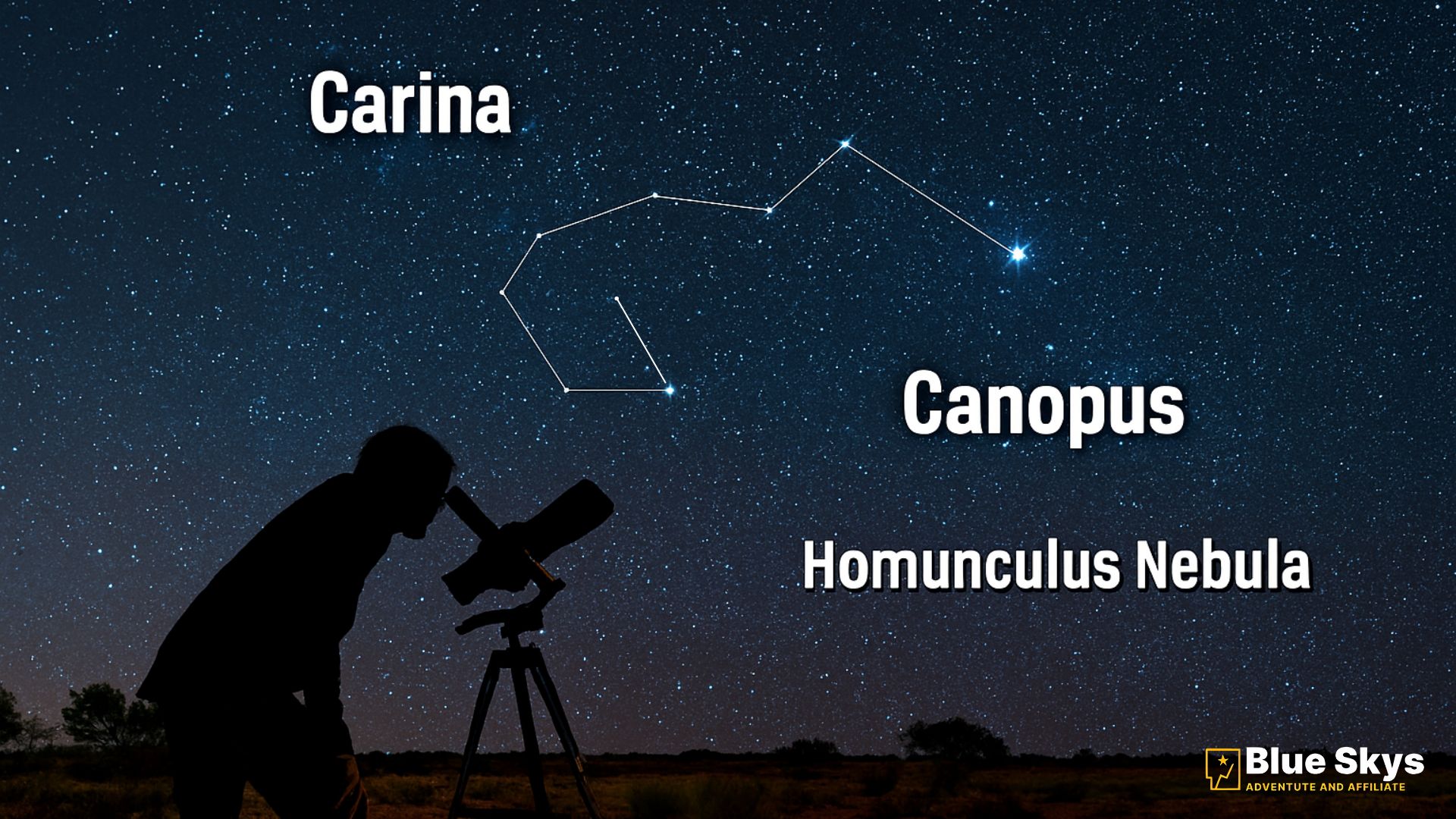 Astronomer observing Canopus and the Carina constellation from Australia.