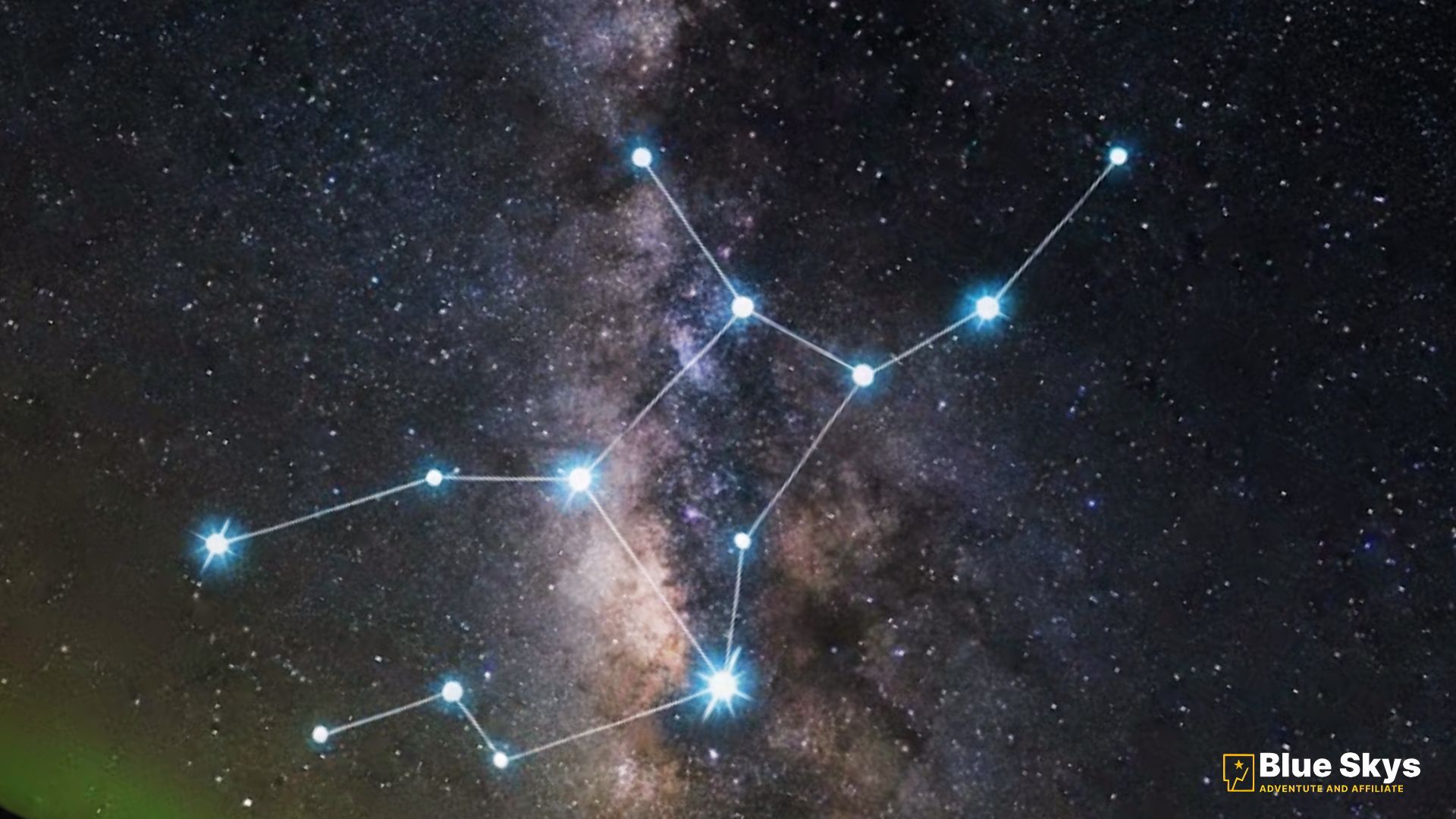 Realistic night sky showing Virgo constellation with Spica and neighboring constellations in natural starfield